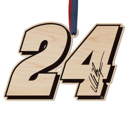 William Byron #24 Wooden Ornament