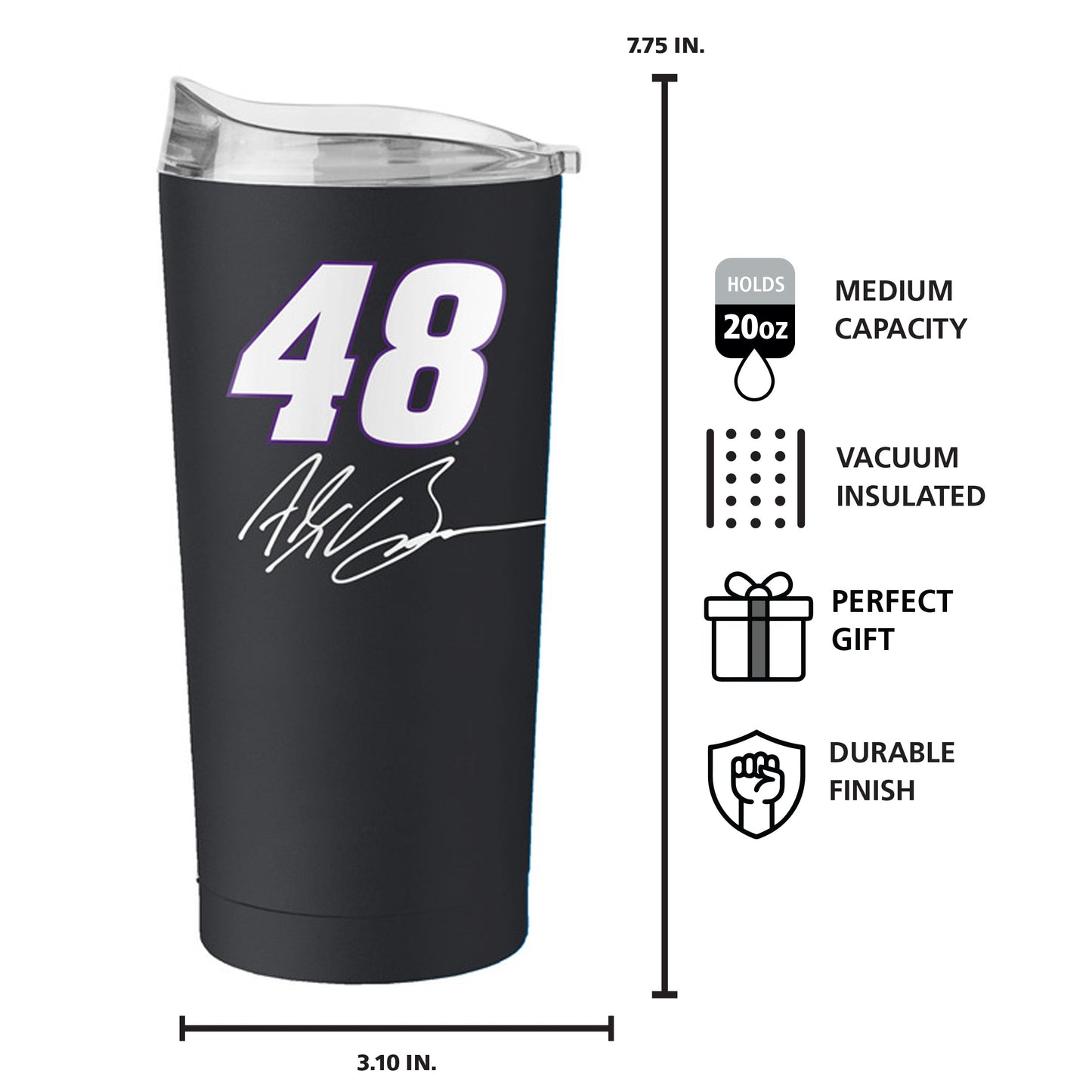 Alex Bowman #48 20oz Flipside Powder Coat Tumbler