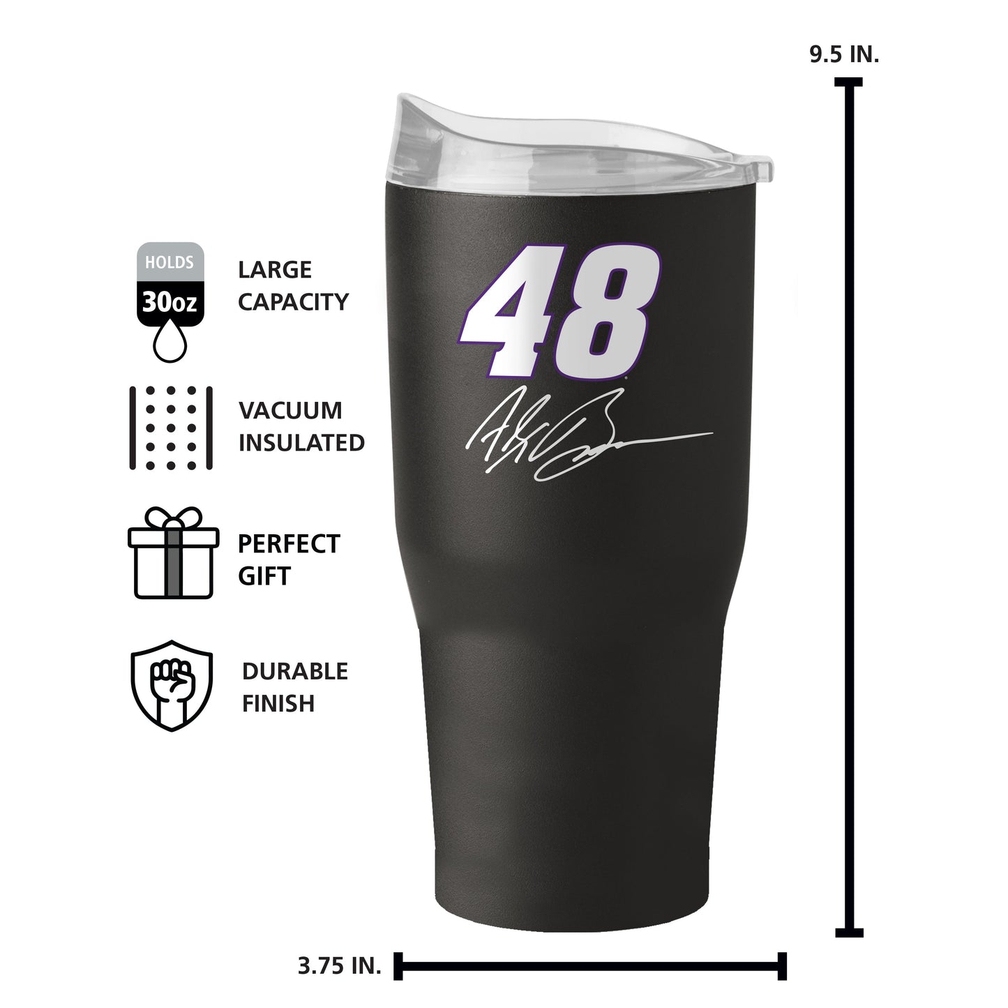 Alex Bowman #48 30oz Flipside Powder Coat Tumbler