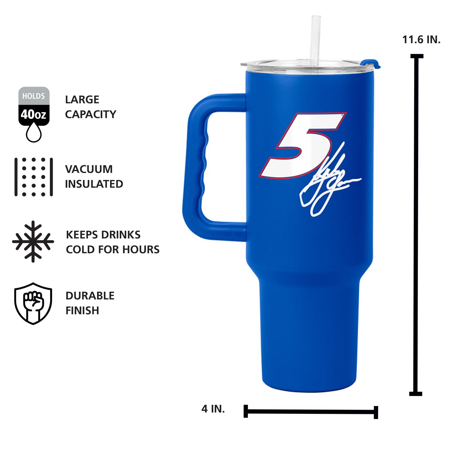 Kyle Larson #5 40oz Flipside Powder Coat Tumbler