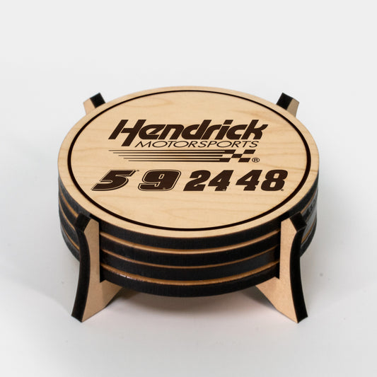 Hendrick Motorsports Driver Numbers Wooden Coaster Set