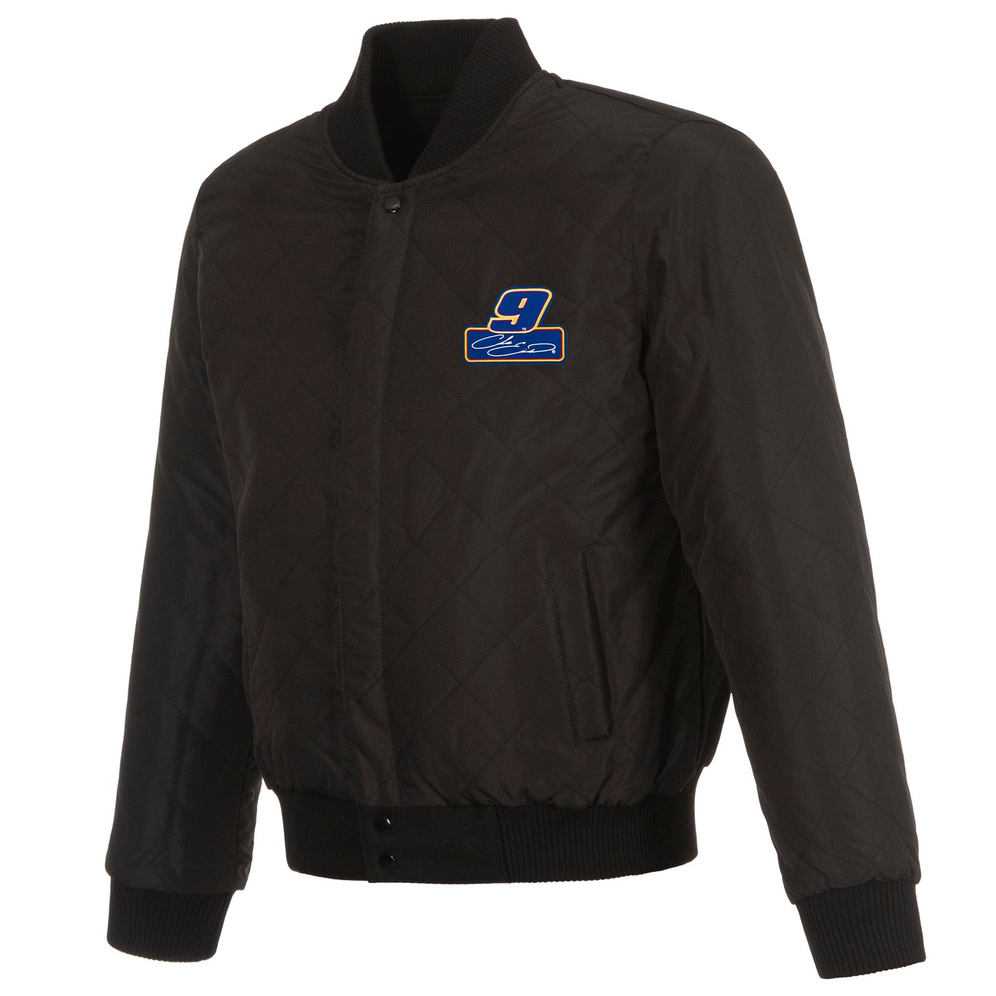 Chase Elliott #9 Reversible Wool and Leather Jacket