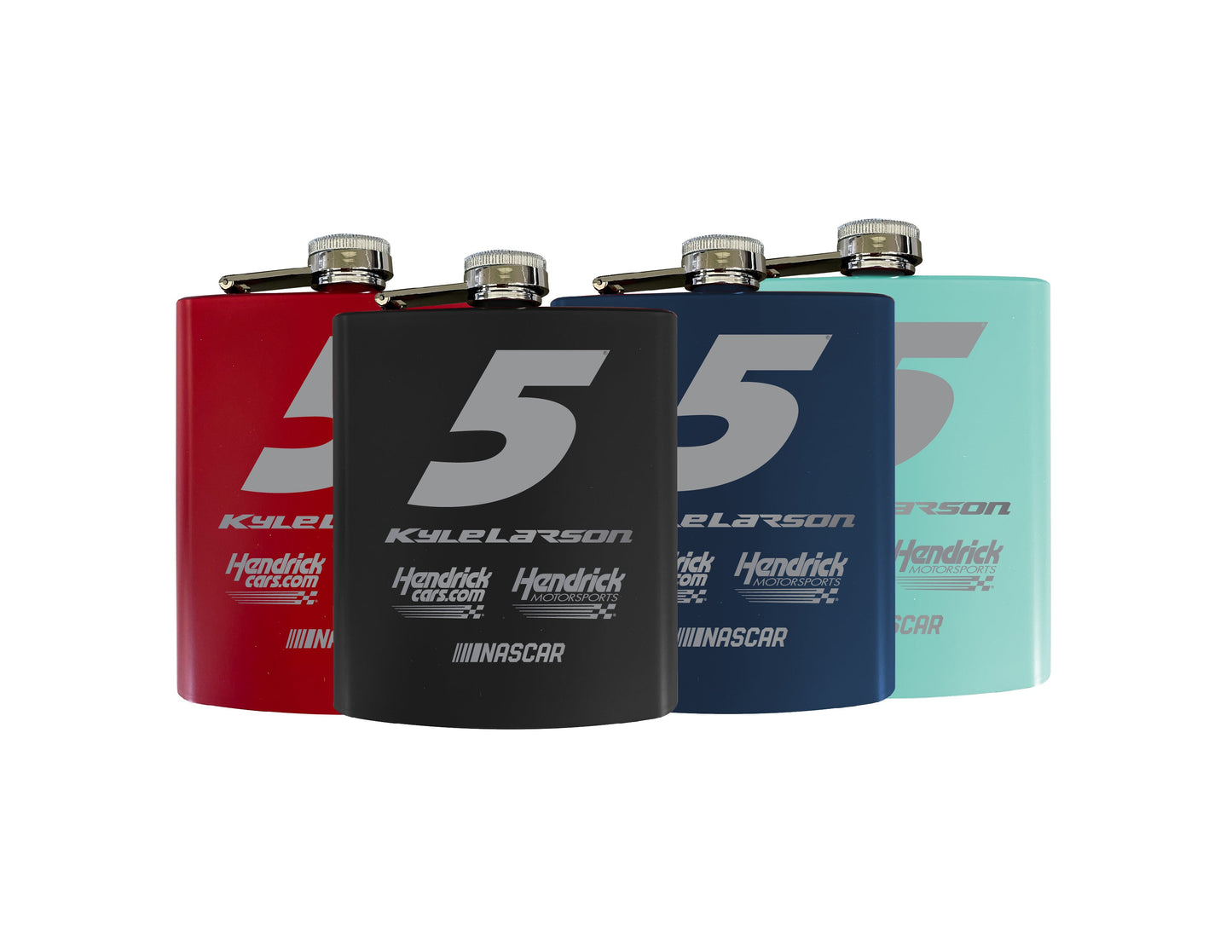 Kyle Larson #5 Matte Finish Stainless Steel 7oz Flask