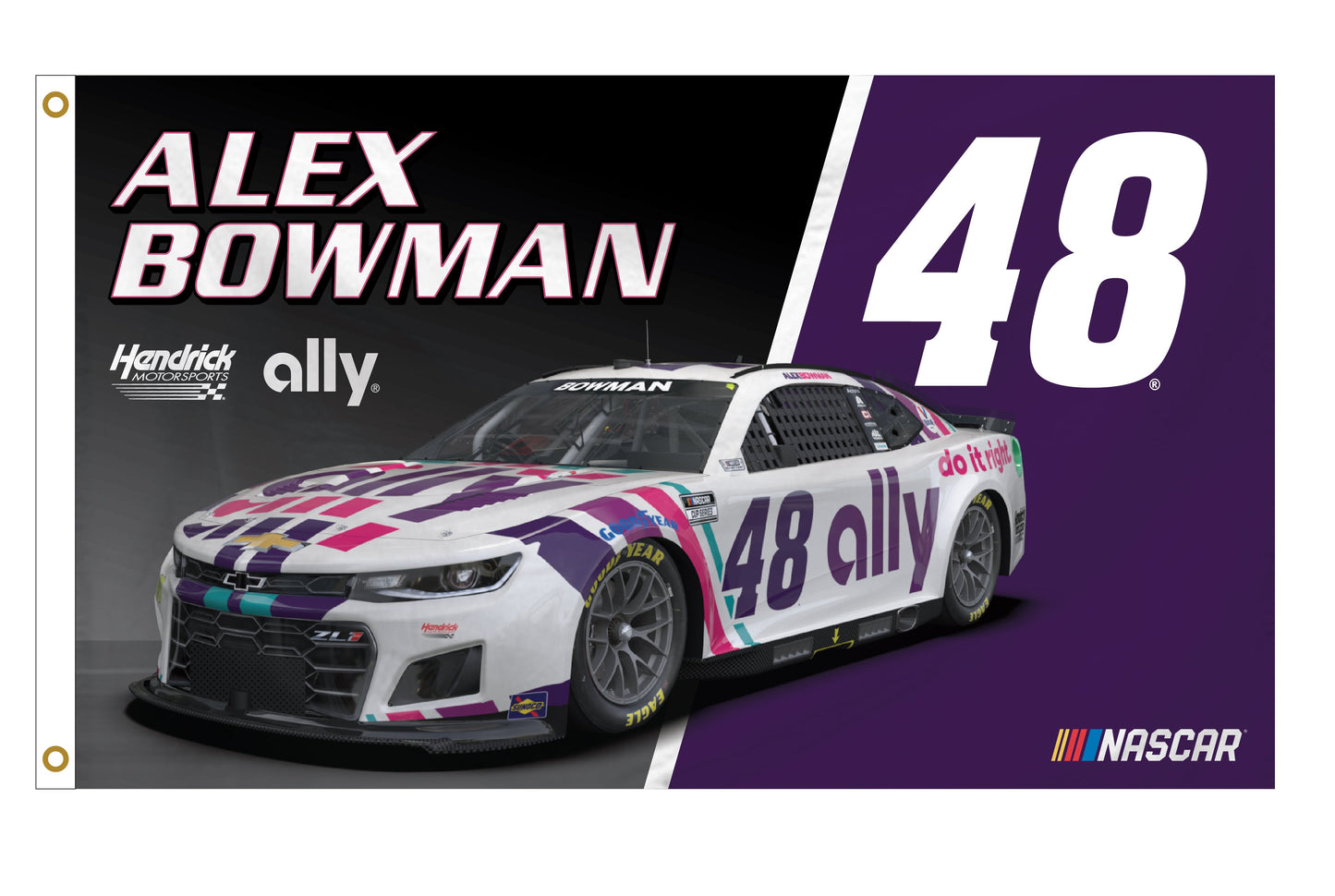 Alex Bowman #48 3' x 5' Car Flag