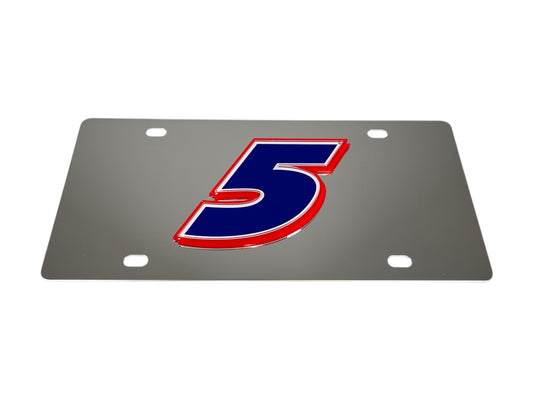 Kyle Larson #5 HendrickCars.com Stainless Steel License Plate