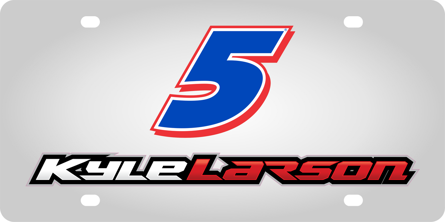Kyle Larson #5 HendrickCars.com Name Rail Stainless Steel License Plate