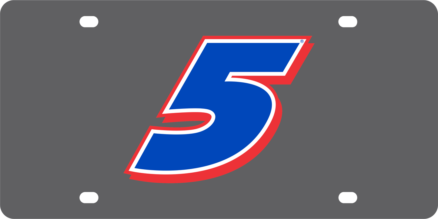 Kyle Larson #5 HendrickCars.com Carbon Steel License Plate