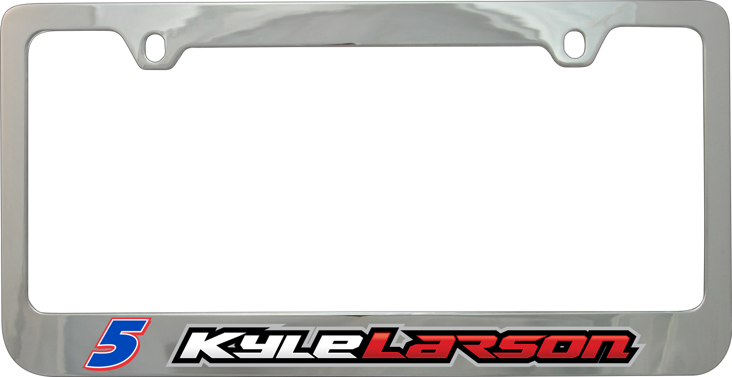 Kyle Larson #5 HendrickCars.com Name Rail Chrome License Plate Frame