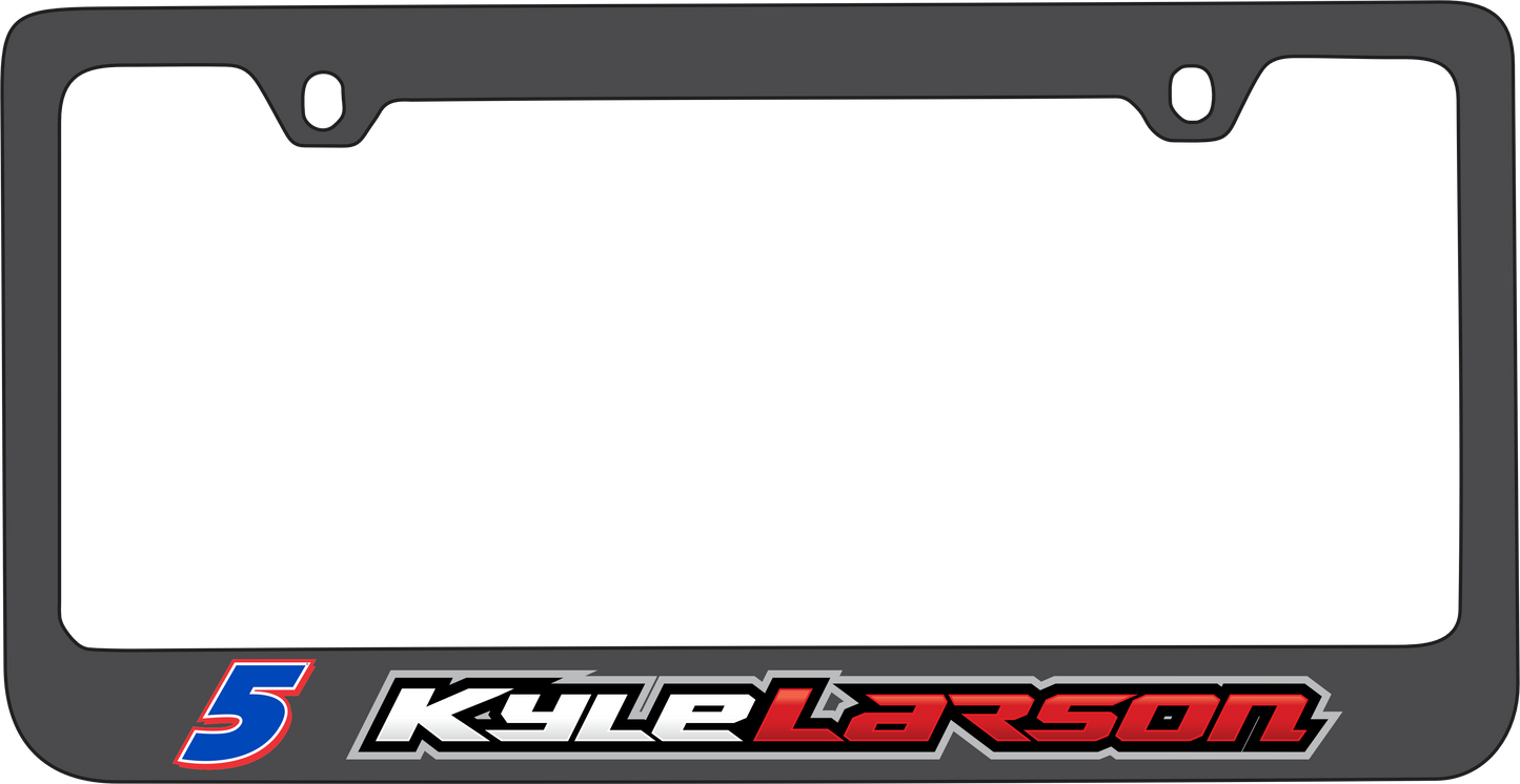 Kyle Larson #5 HendrickCars.com Name Rail Black License Plate Frame