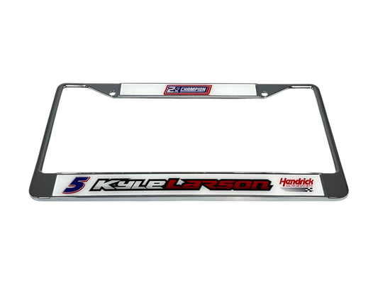 Kyle Larson #5 2X Champion Chrome License Plate Frame