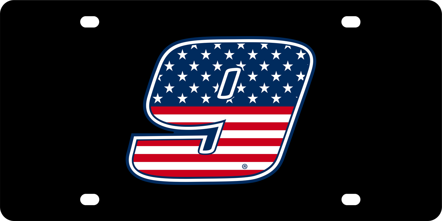 Chase Elliott #9 Patriotic Acrylic License Plate