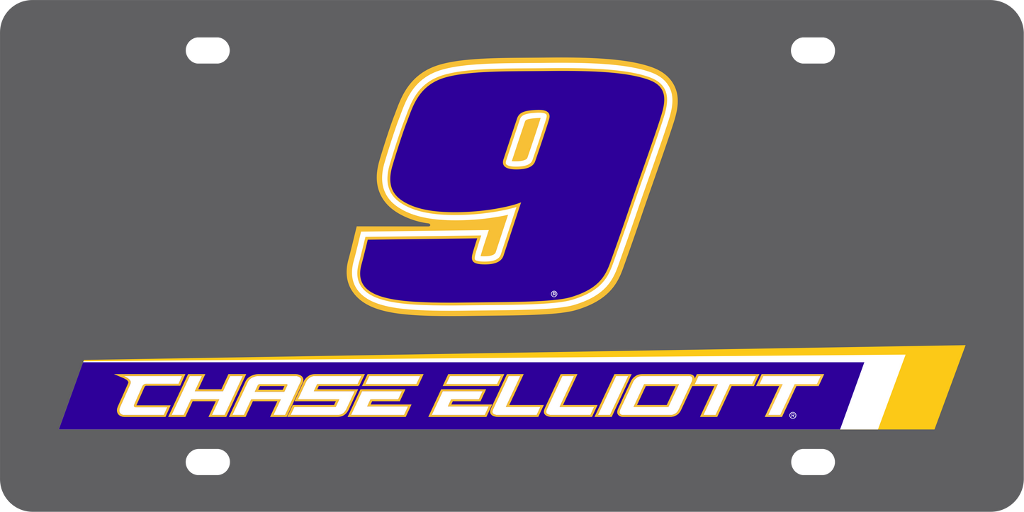 Chase Elliott #9 NAPA Carbon Steel License Plate