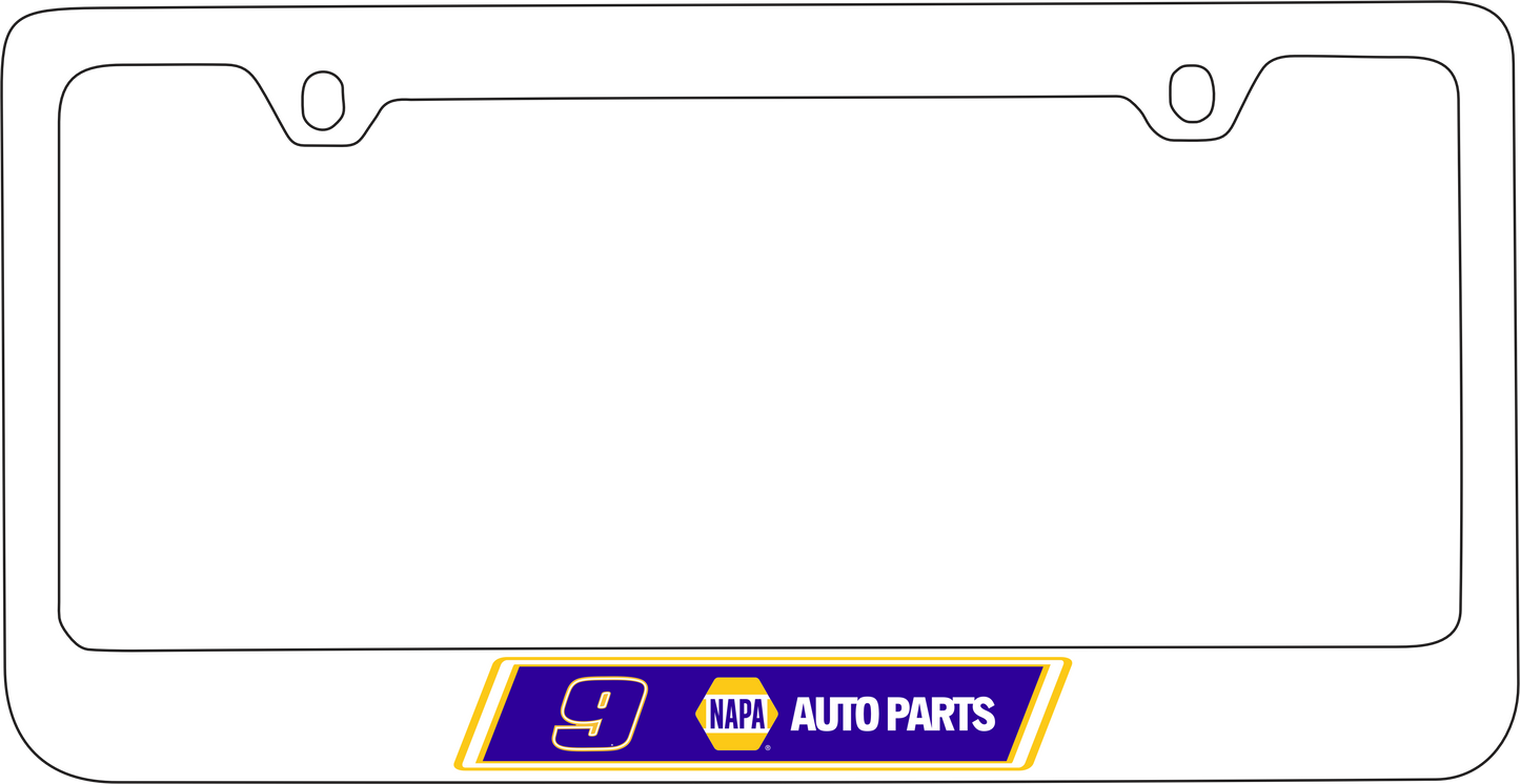Chase Elliott #9 NAPA White License Plate Frame