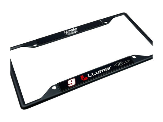 Chase Elliott #9 LLumar Black License Plate Frame