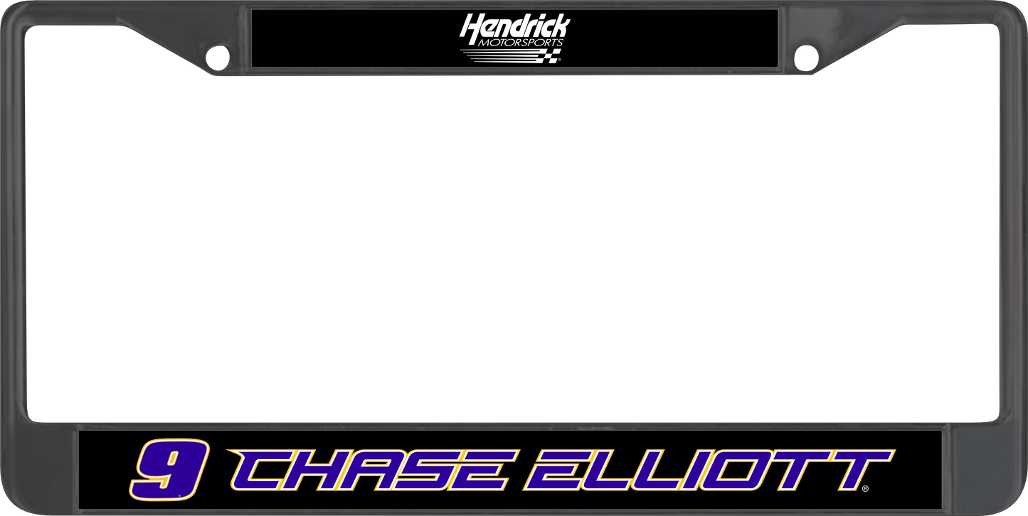Chase Elliott #9 NAPA Name Rail Black License Plate Frame