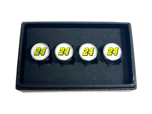 William Byron #24 Raptor Chrome Tapered Valve Stem Caps