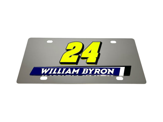 William Byron #24 Raptor Stainless Steel License Plate