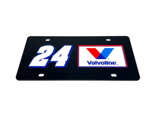 William Byron #24 Valvoline Acrylic License Plate