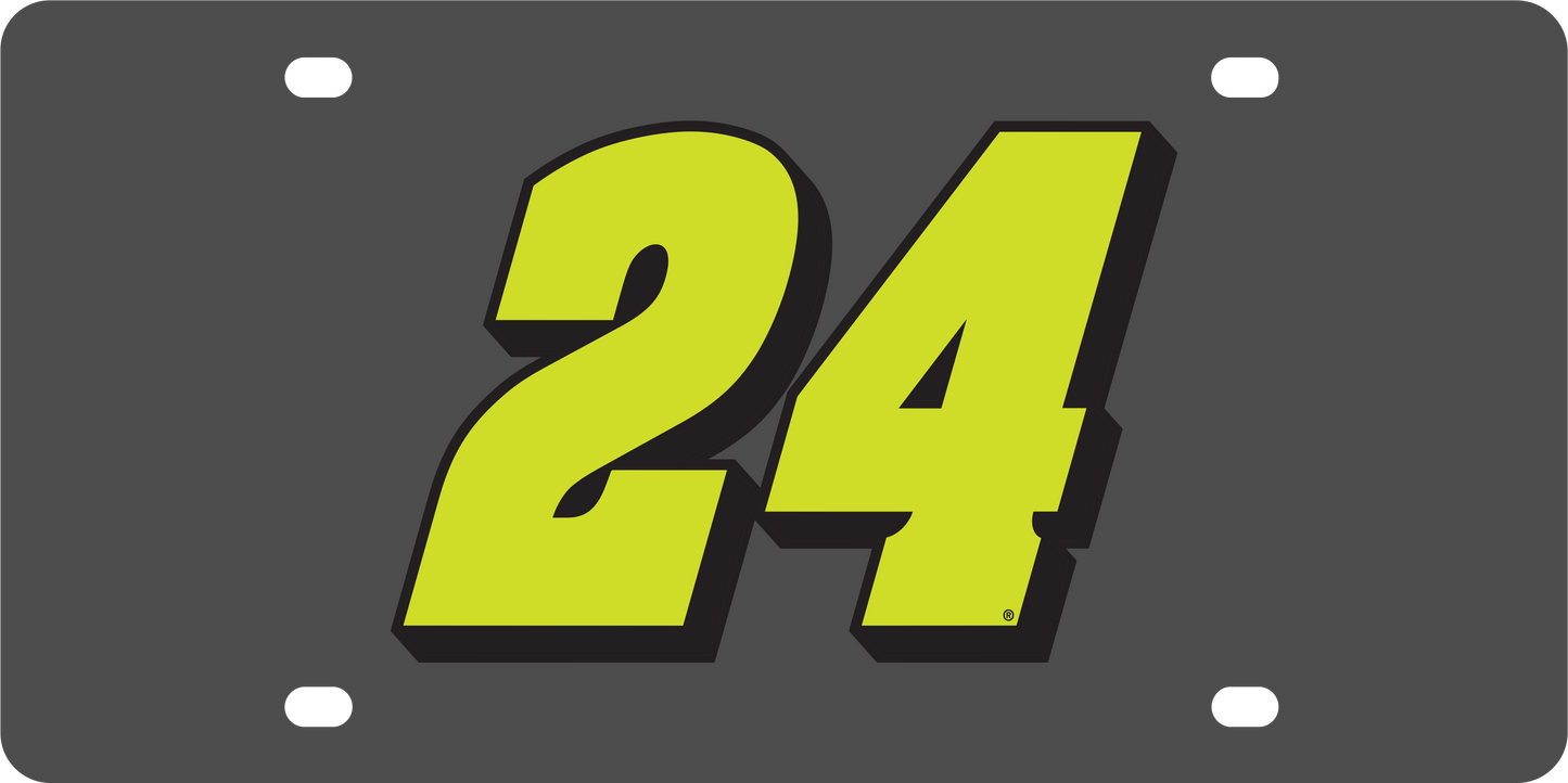 William Byron #24 Raptor Carbon Steel License Plate