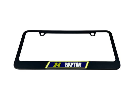 William Byron #24 Raptor Black License Plate Frame