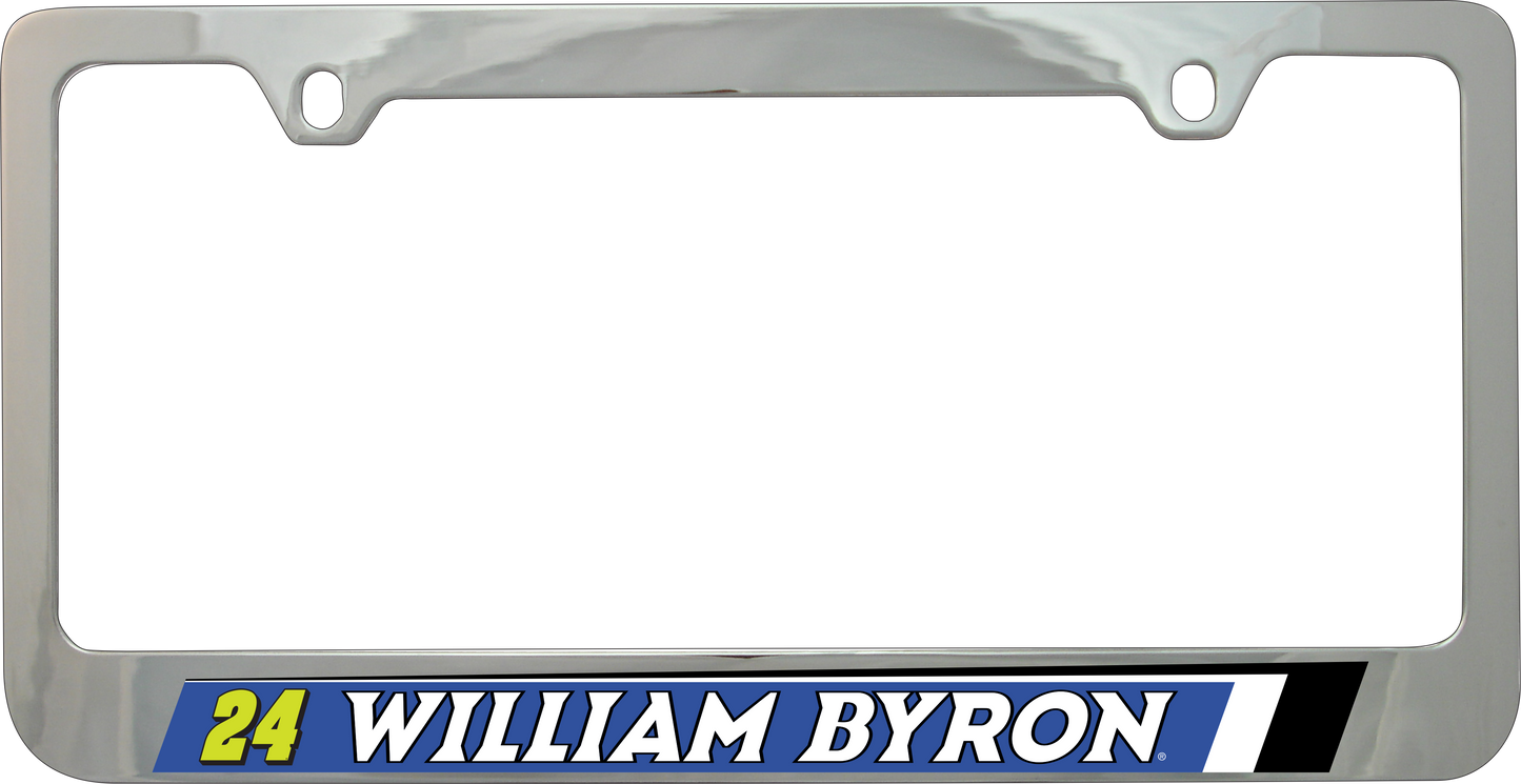 William Byron #24 Raptor Chrome License Plate Frame