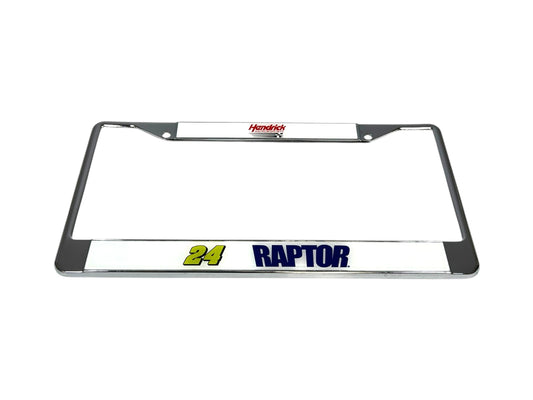 William Byron #24 Raptor Chrome License Plate Frame