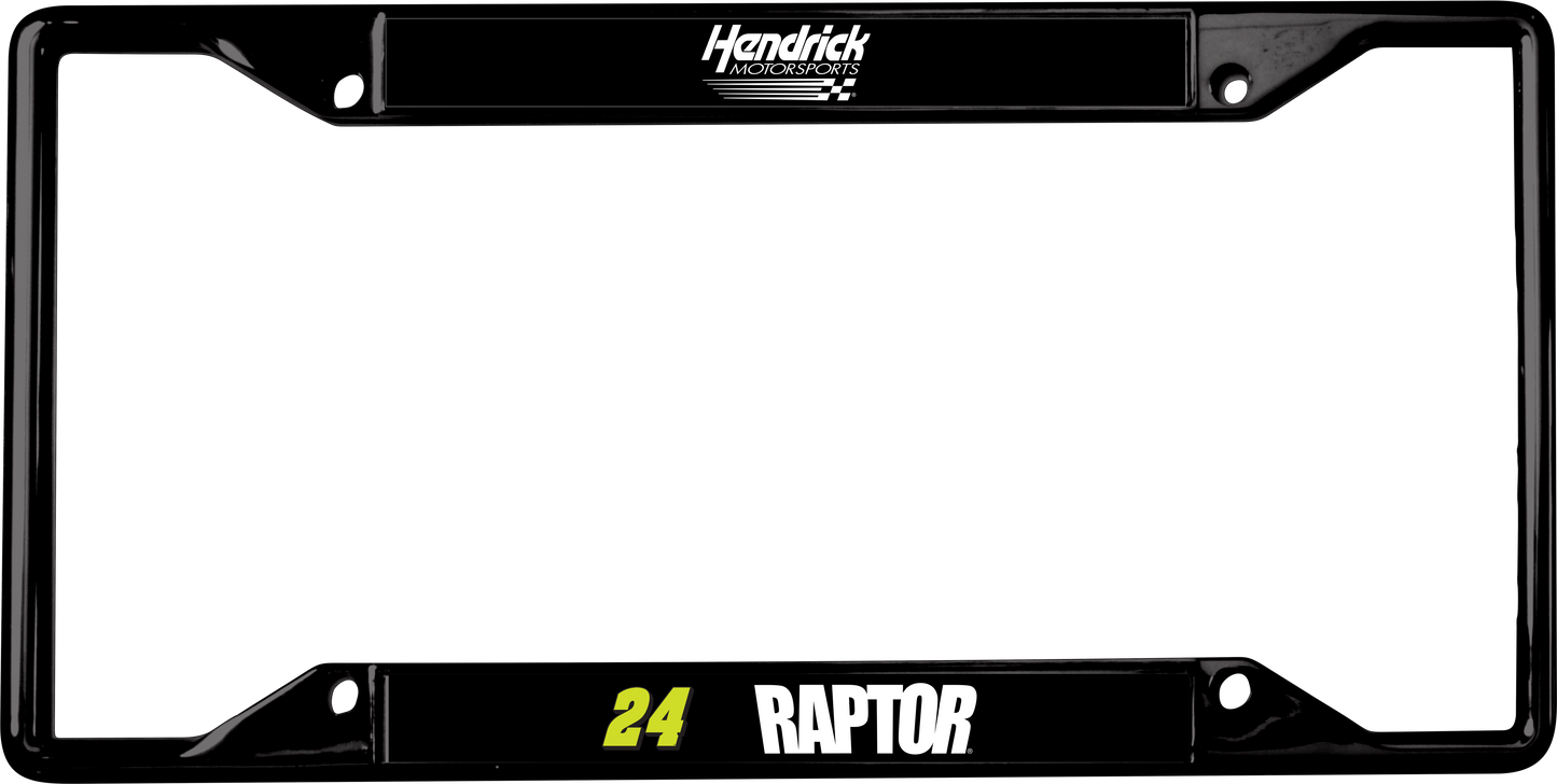 William Byron #24 Raptor Black License Plate Frame