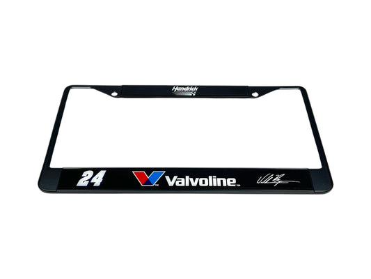 William Byron #24 Valvoline Black License Plate Frame