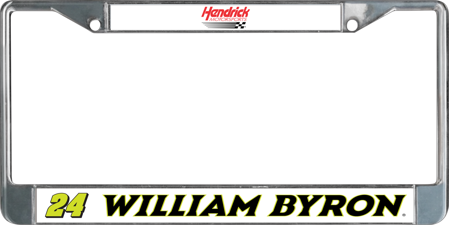 William Byron #24 Raptor Chrome License Plate Frame