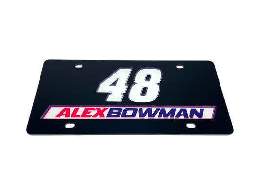 Alex Bowman #48 Ally Name Rail Acrylic License Plate