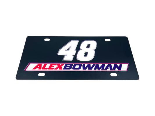 Alex Bowman #48 Ally Name Rail Carbon Steel License Plate