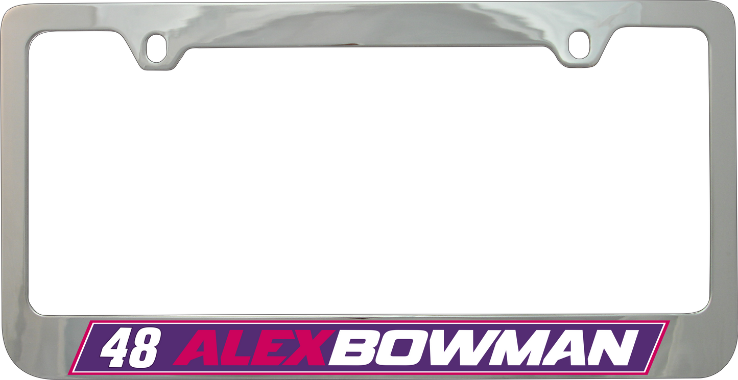 Alex Bowman #48 Ally Name Rail Chrome License Plate Frame