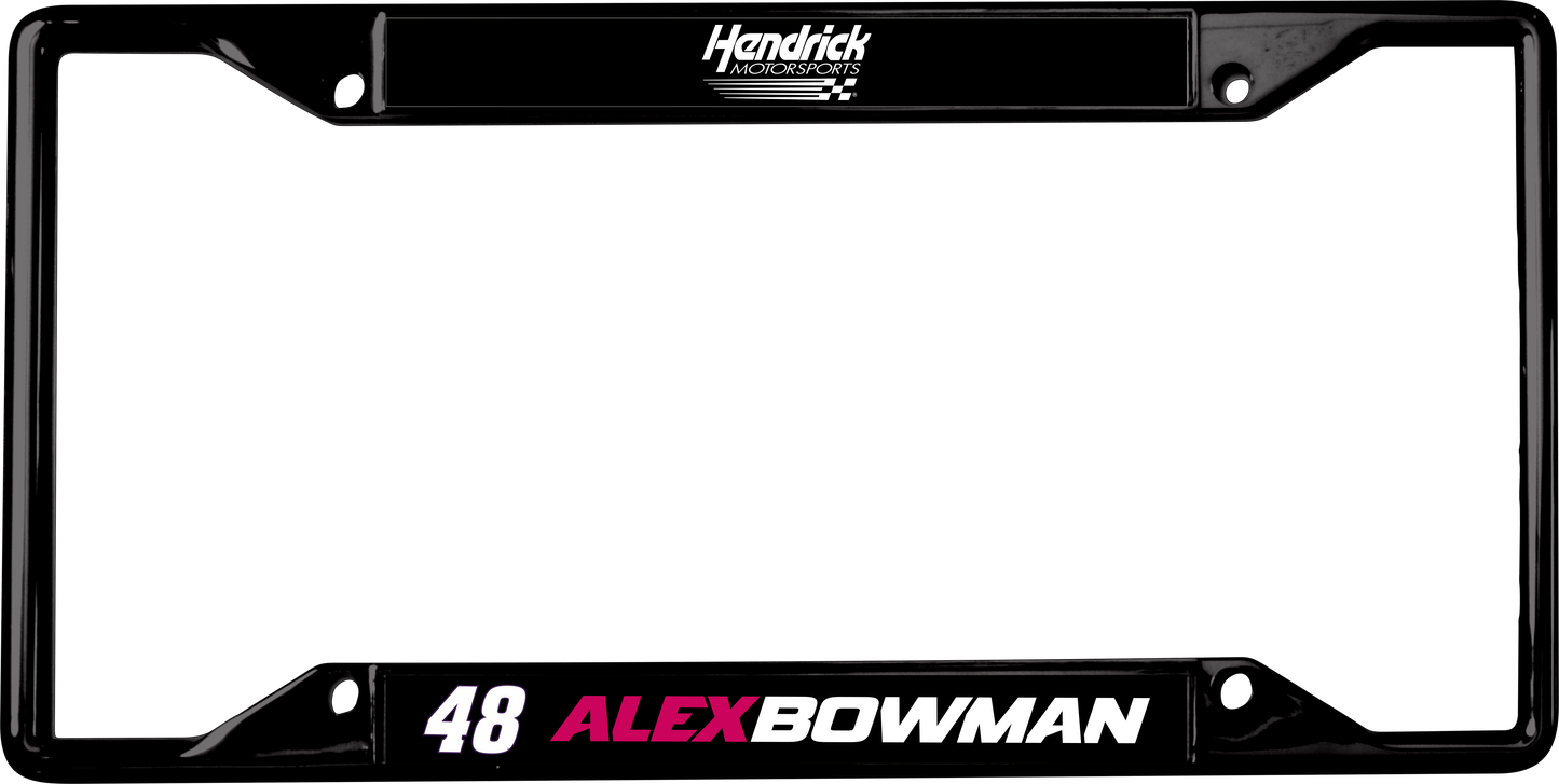 Alex Bowman #48 Ally Name Rail Black License Plate Frame