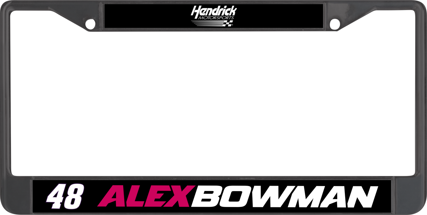 Alex Bowman #48 Ally Name Rail Black License Plate Frame