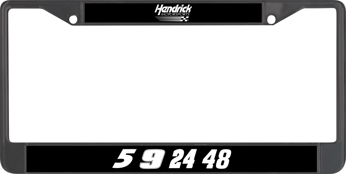 Hendrick Motorsports Team Numbers Black License Plate Frame