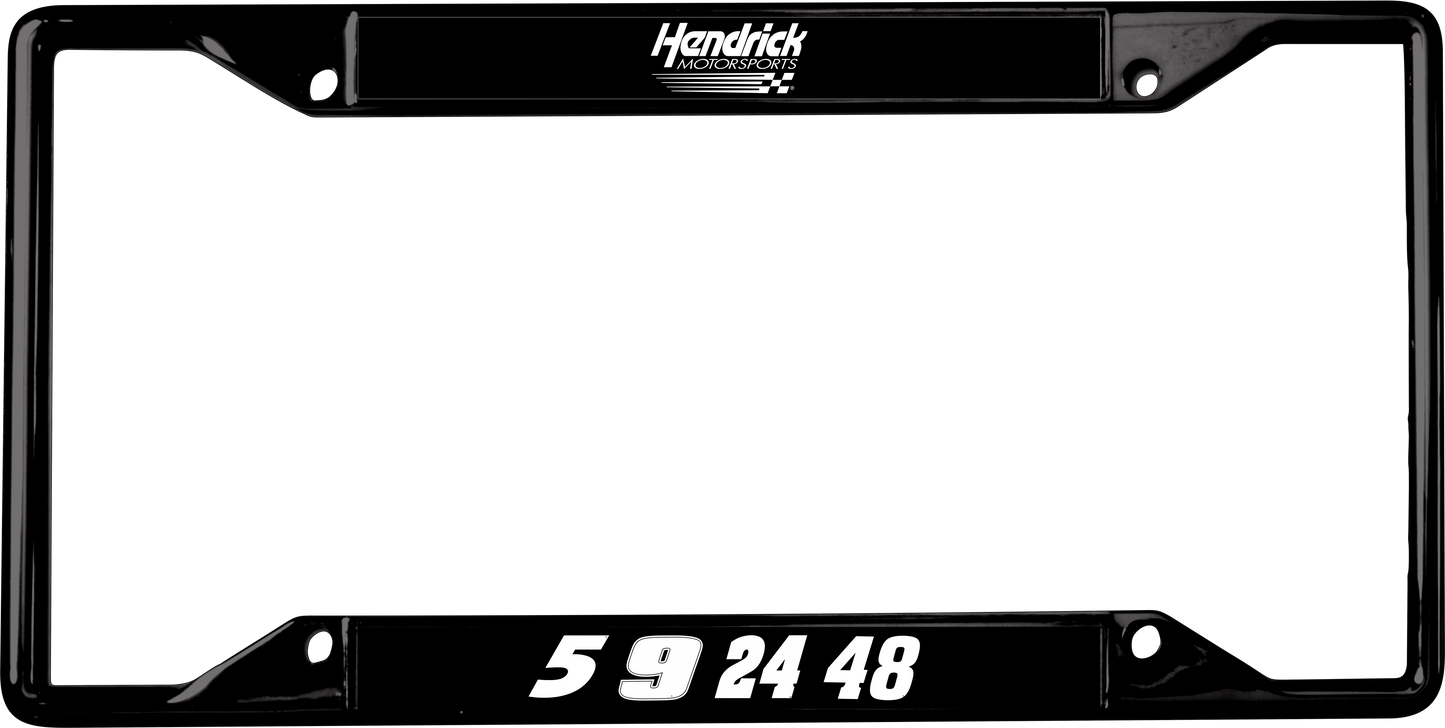 Hendrick Motorsports Team Numbers Black License Plate Frame