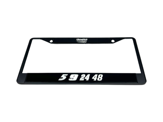 Hendrick Motorsports Team Numbers Black License Plate Frame