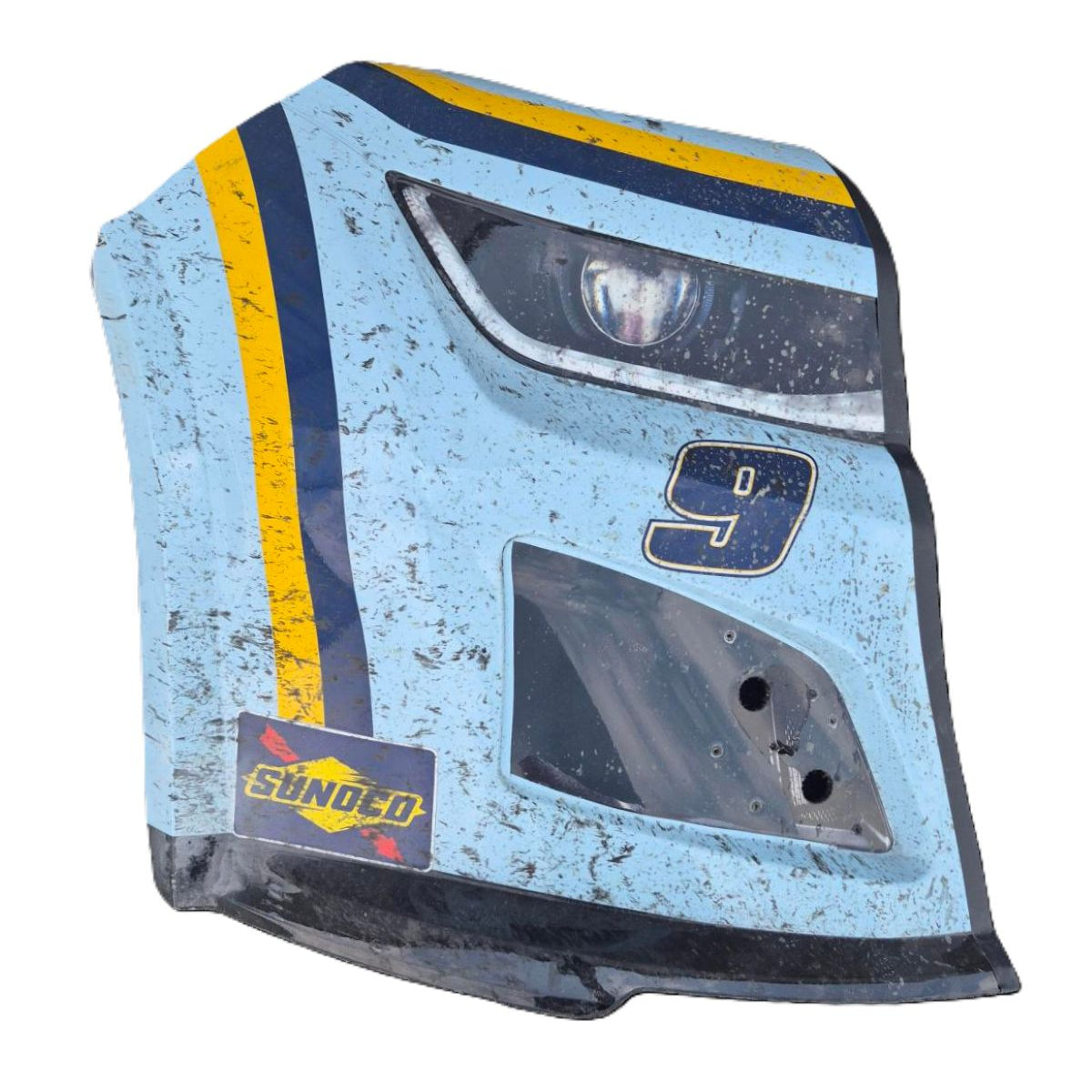 Race Used 2025 Chase Elliott #9 Kelley Blue Book Right Front Nose - Nashville