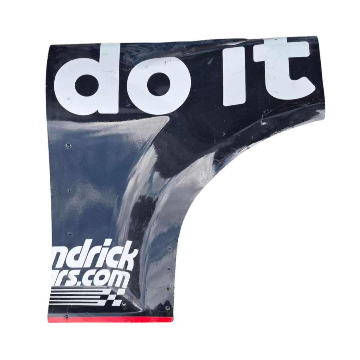 Race Used 2020 Jimmie Johnson #48 Ally Throwback Partial Left Rear Quarter Panel ( 1 of 2 ) - Darlington, Southern 500