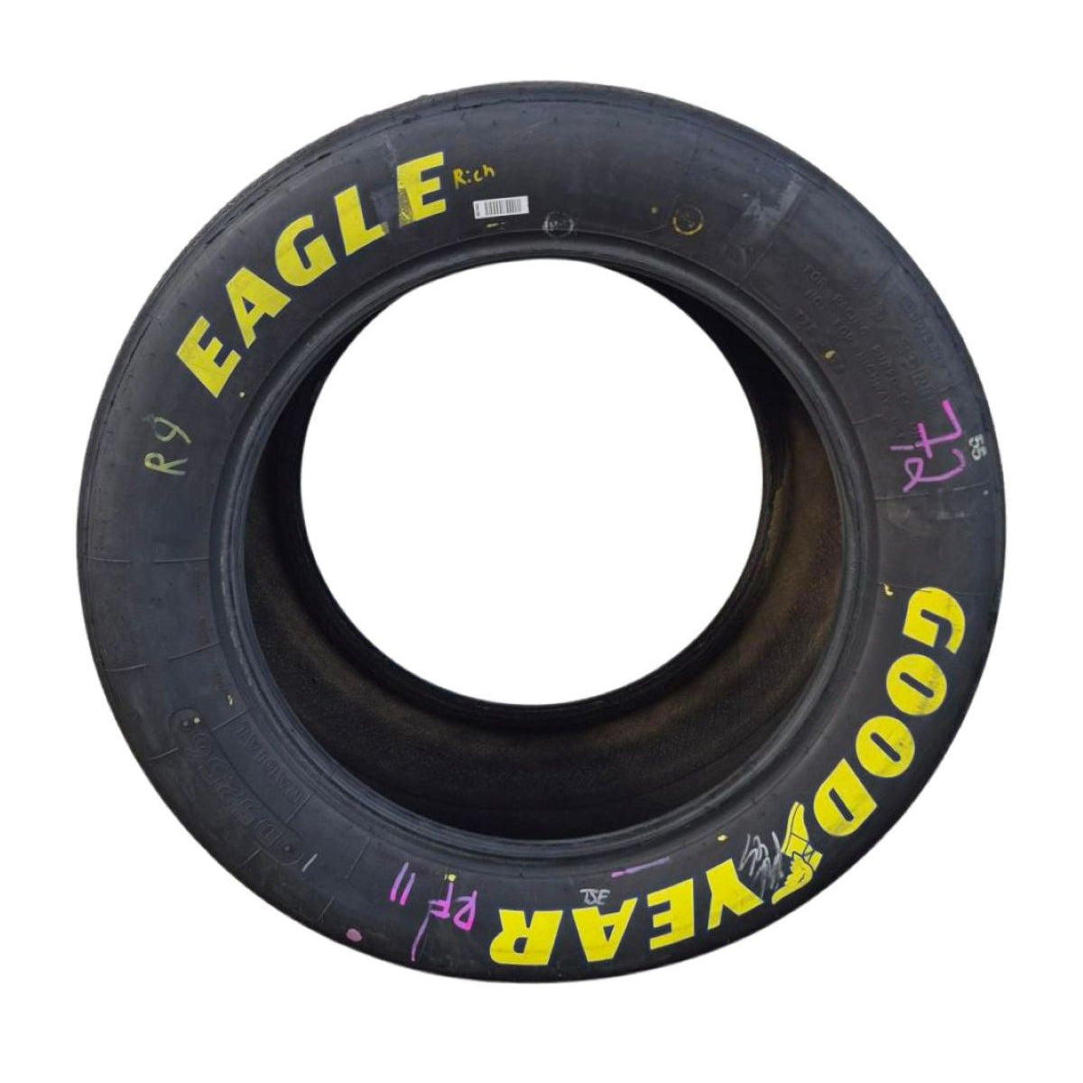 Race Used 2026 Chase Elliott #9 Tire - Richmond, Top 5, P.5