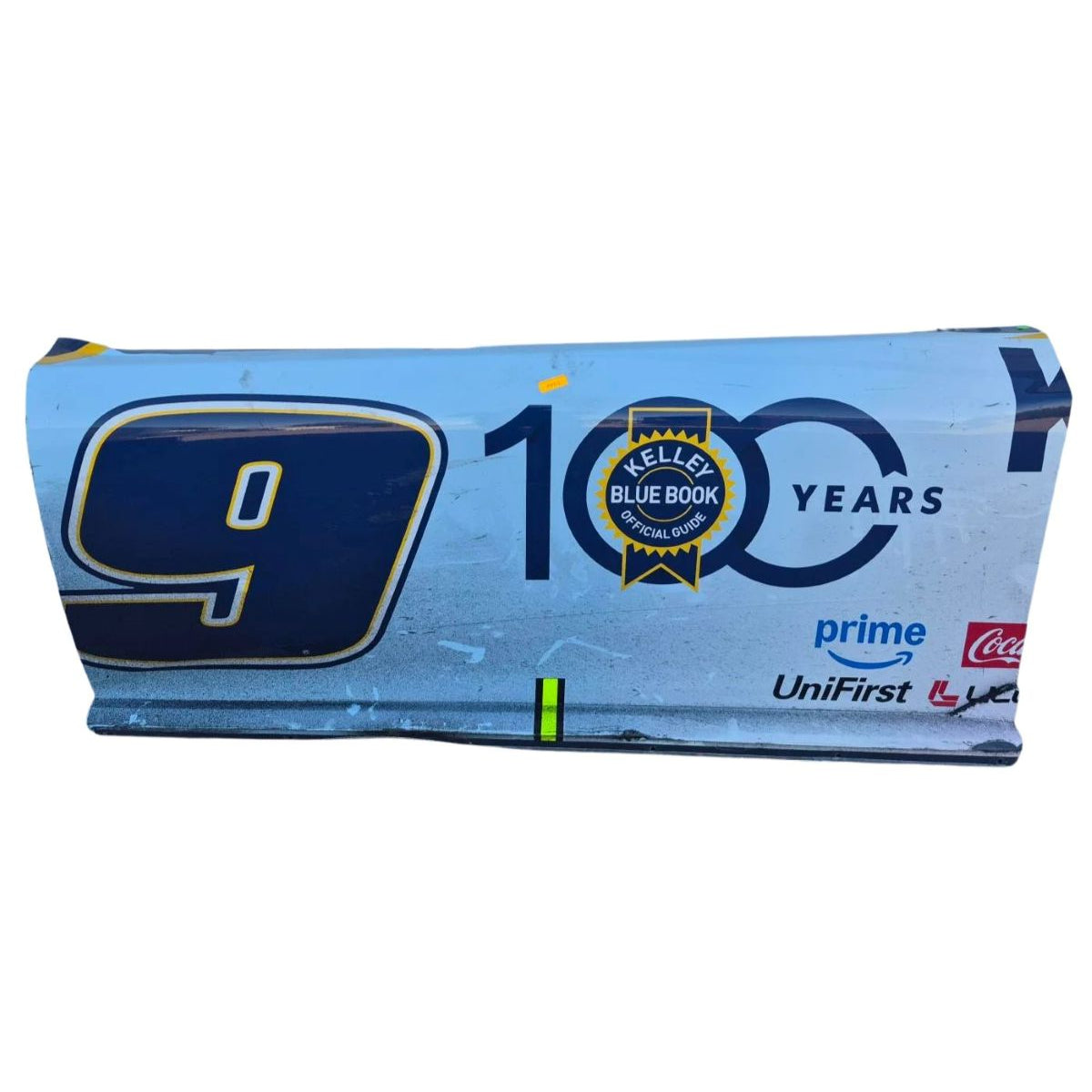 Race Used 2026 Chase Elliott #9 Kelley Blue Book 100 Years Left Side Door - Phoenix 2, P.3