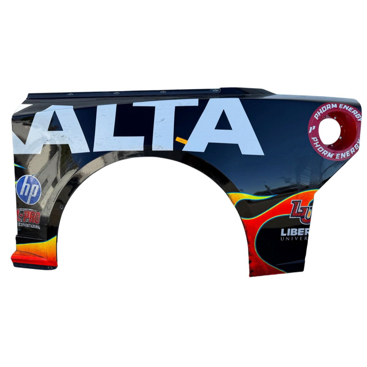 Race Used 2026 William Byron #24 Axalta Final Ride Throw Back Left Rear Quarter Panel - Phoenix 2