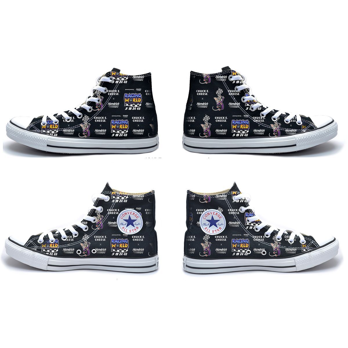 Chuck E. Cheese x Hendrick Motorsports Racing World Alternating Converse All-Star High Tops