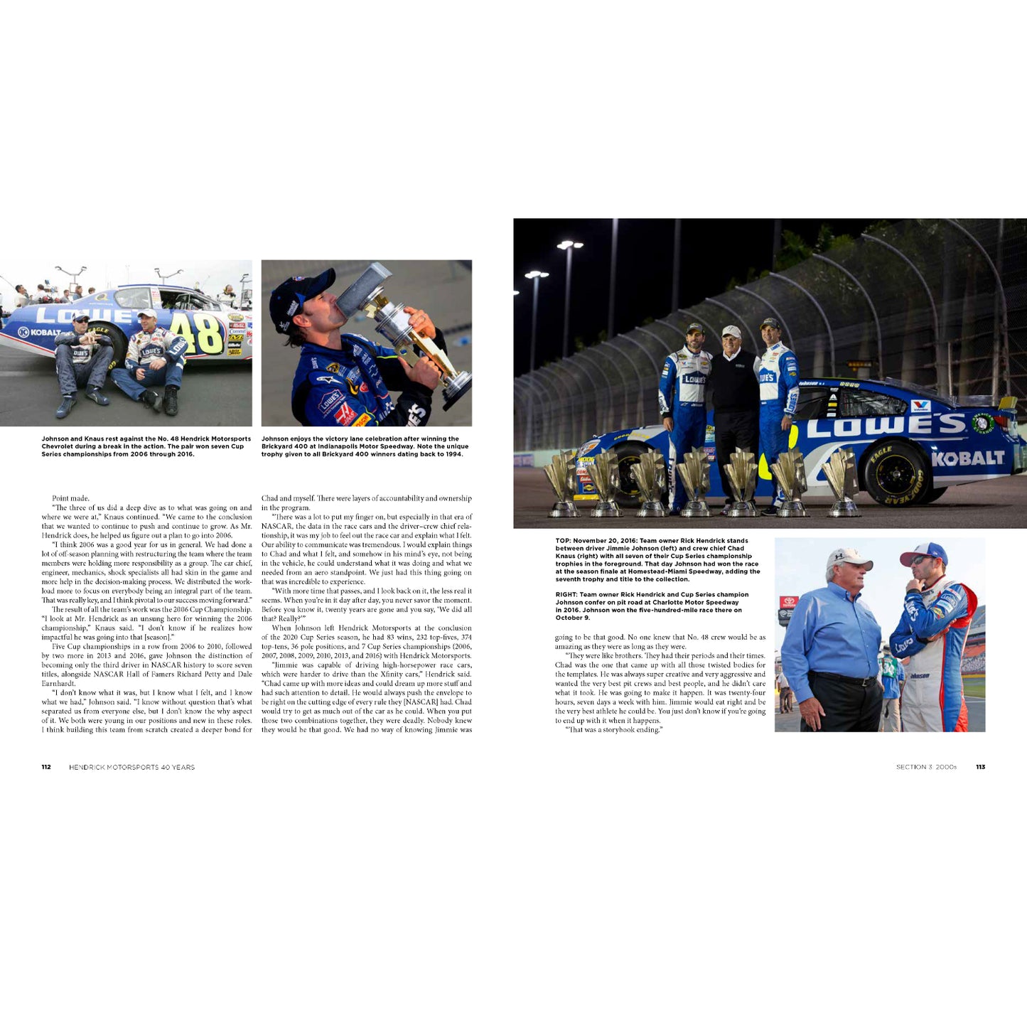 Hendrick Motorsports 40 Years Hardcover Book by Ben White