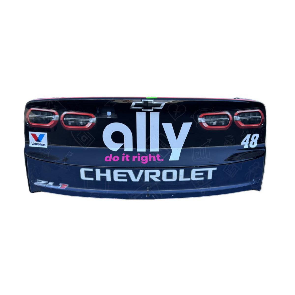 Race Used 2025 Alex Bowman #48 Ally Rear Bumper - Atlanta 1