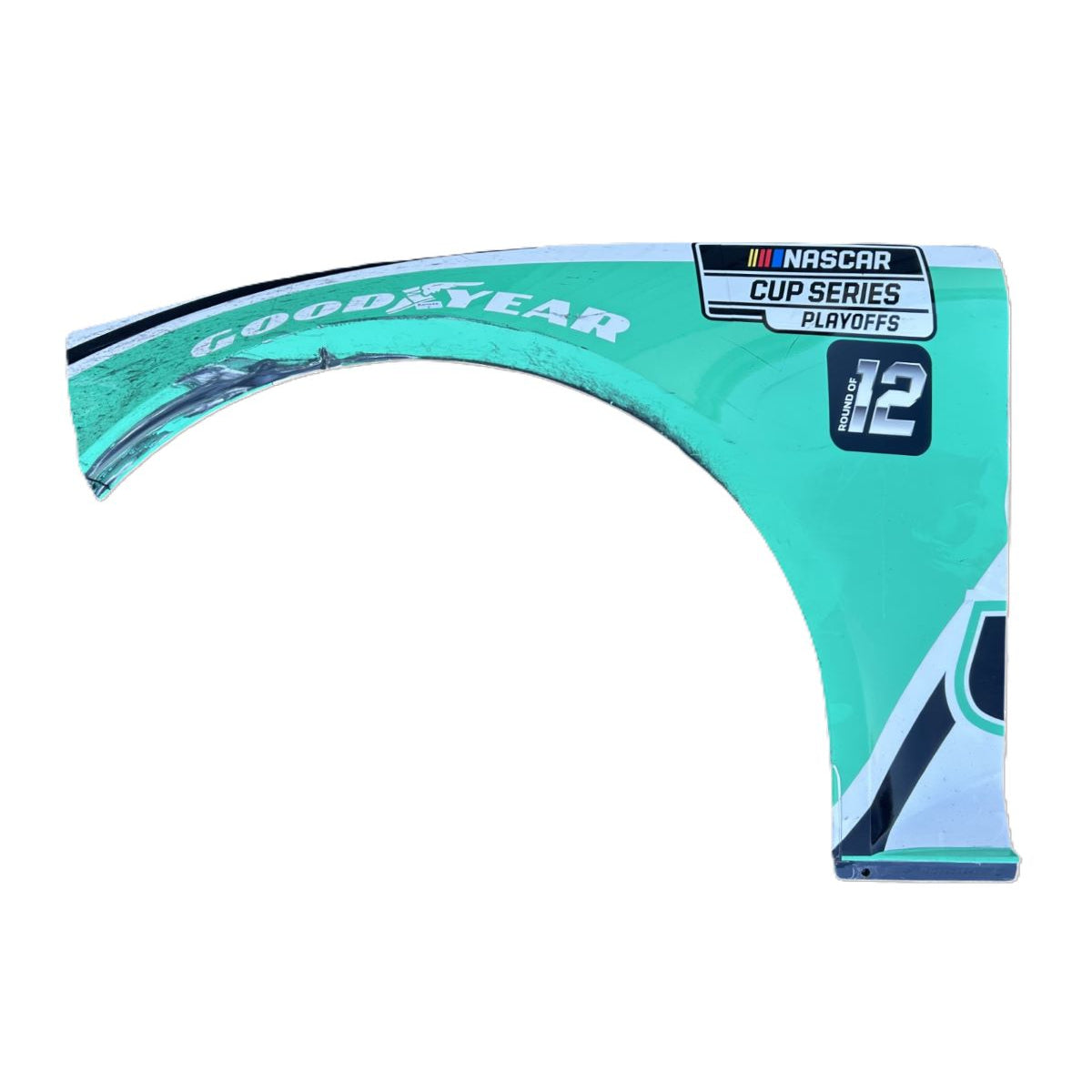 Race Used 2024 Chase Elliott #9 UniFirst Left Front Fender - Kansas 2