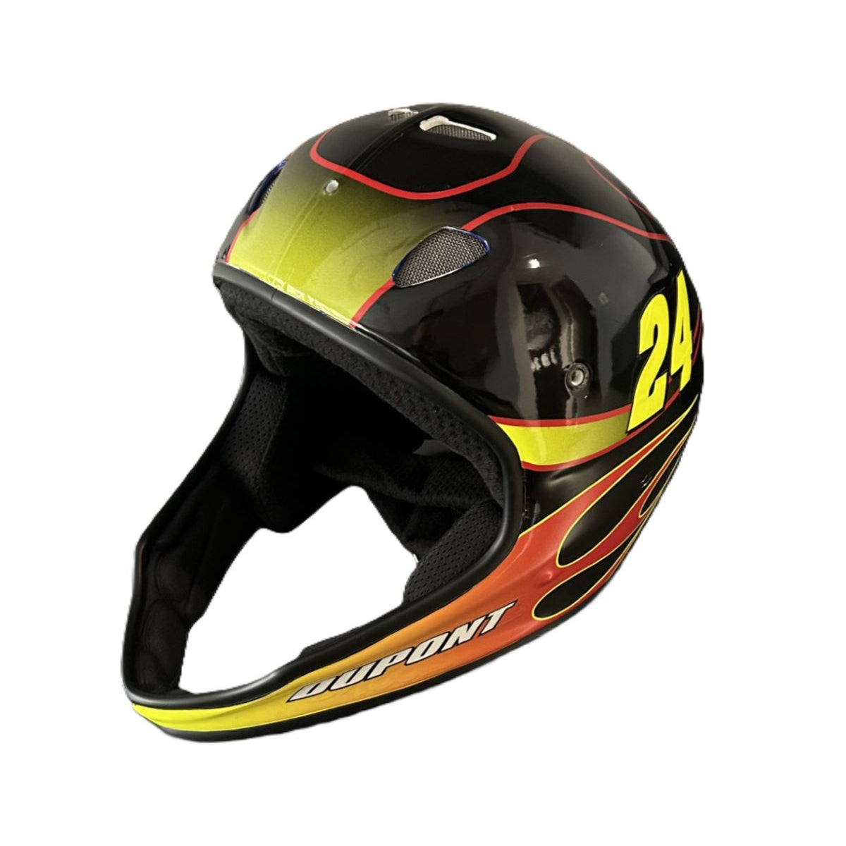 Race Used 2010 Jeff Gordon #24 Dupont Pit Helmet