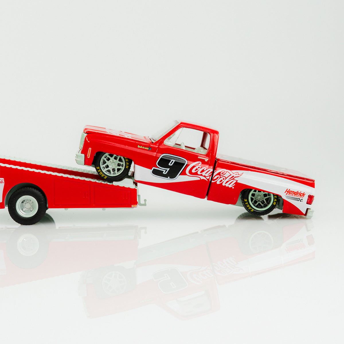 Chase Elliott #9 Coca-Cola 1973 Chevrolet Wedge Truck w/1973 Chevrolet Cheyenne Super 10 M2 1:64 Die-Cast