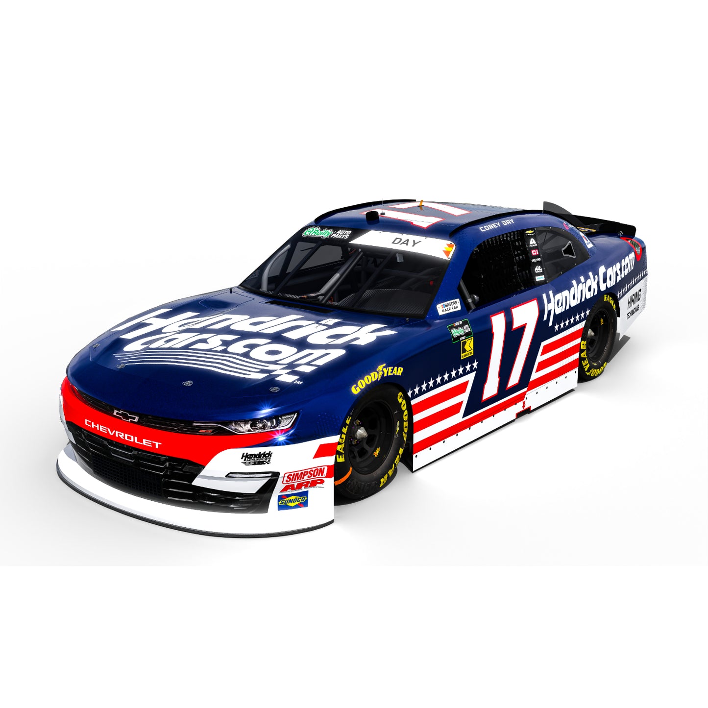 Corey Day #17 2026 HendrickCars.com Patriotic 1:64 Hard Top Die-Cast