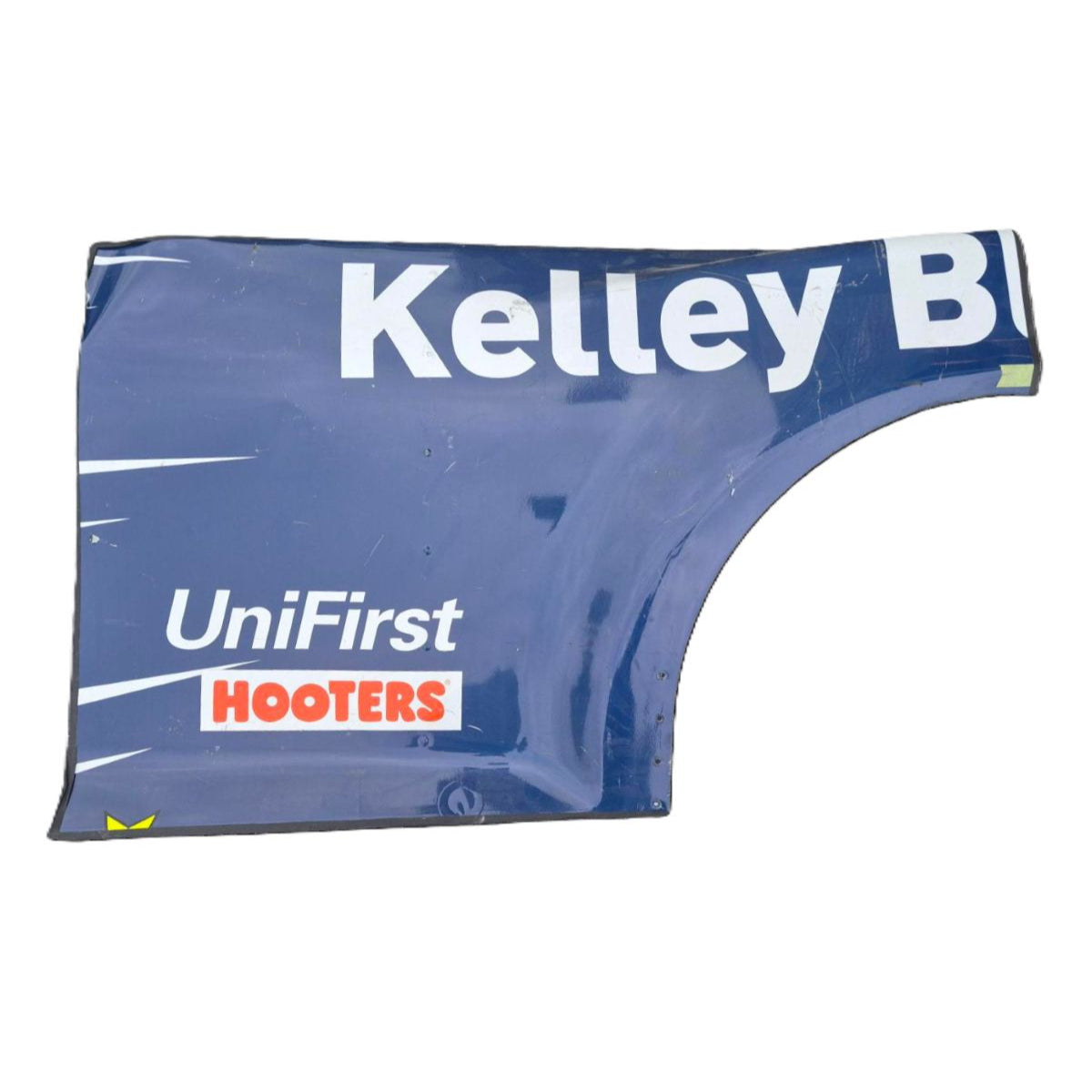 Race Used 2021 Chase Elliott #9 Kelley Blue Book Left Side Door Partial ( 3 of 3 ) - Texas, Top 3, P.2